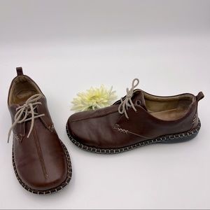 Josef Seibel Lindsay Fisherman Leather Loafers  Size 39 = US 8-8.5